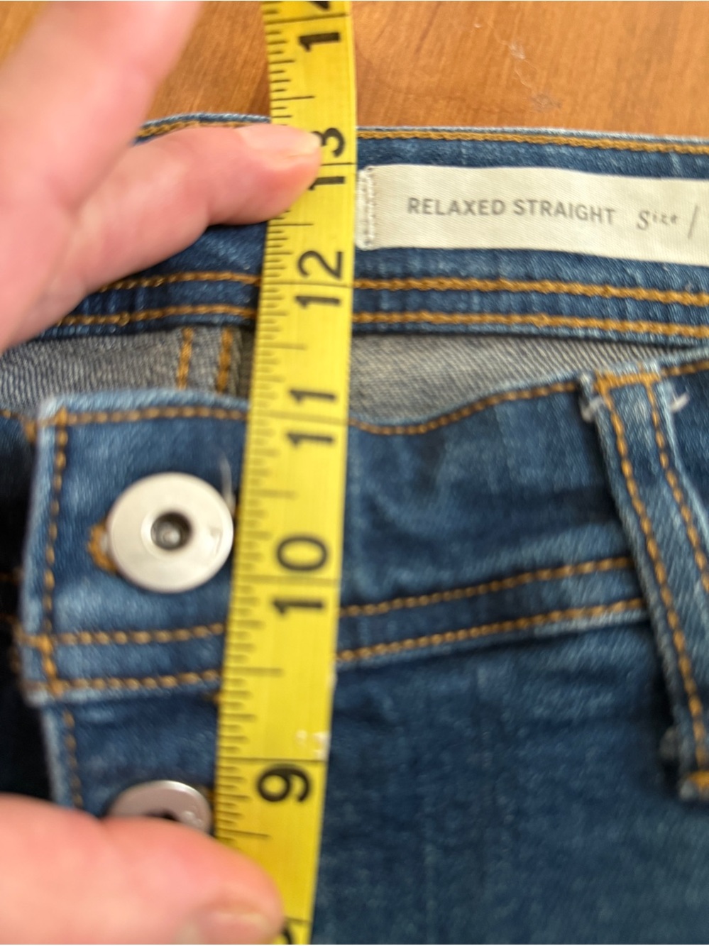 Pilcro and the Letterpress Mid-Blue Jeans with Orange Side Stripe - Picture 7 of 8